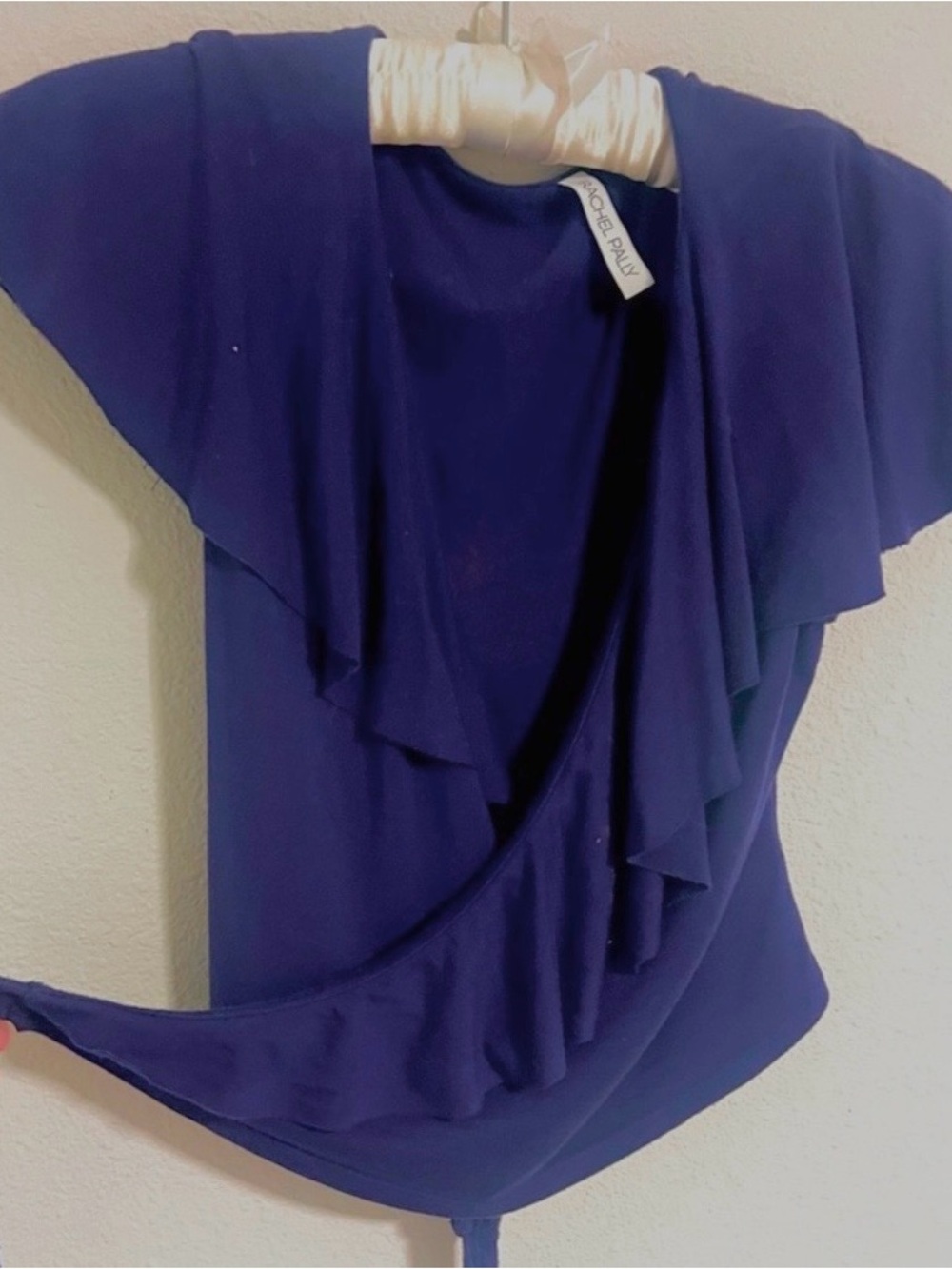 || RACHEL PALLY || RUFFLE DEEP V-Neck || TIE WRAP AROUND TOP ||